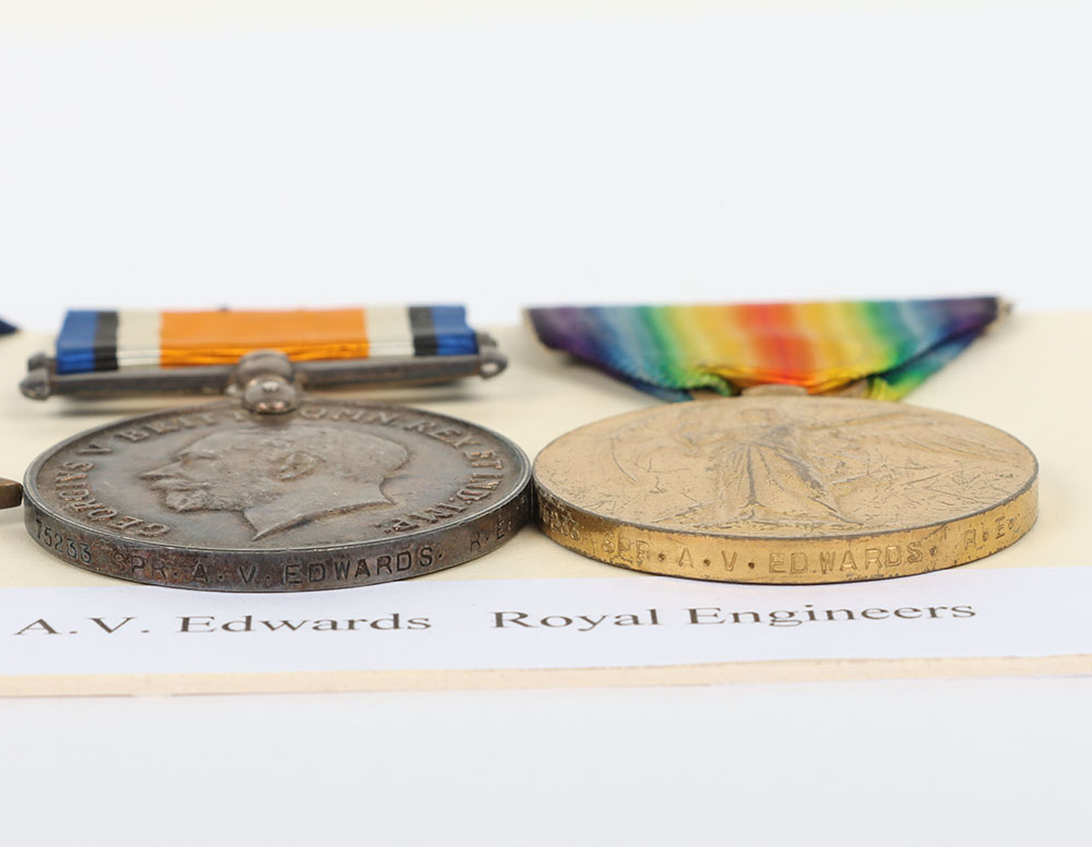 A Great War 1914 -15 Star trio of medals to the Royal Engineers. - Image 3 of 3
