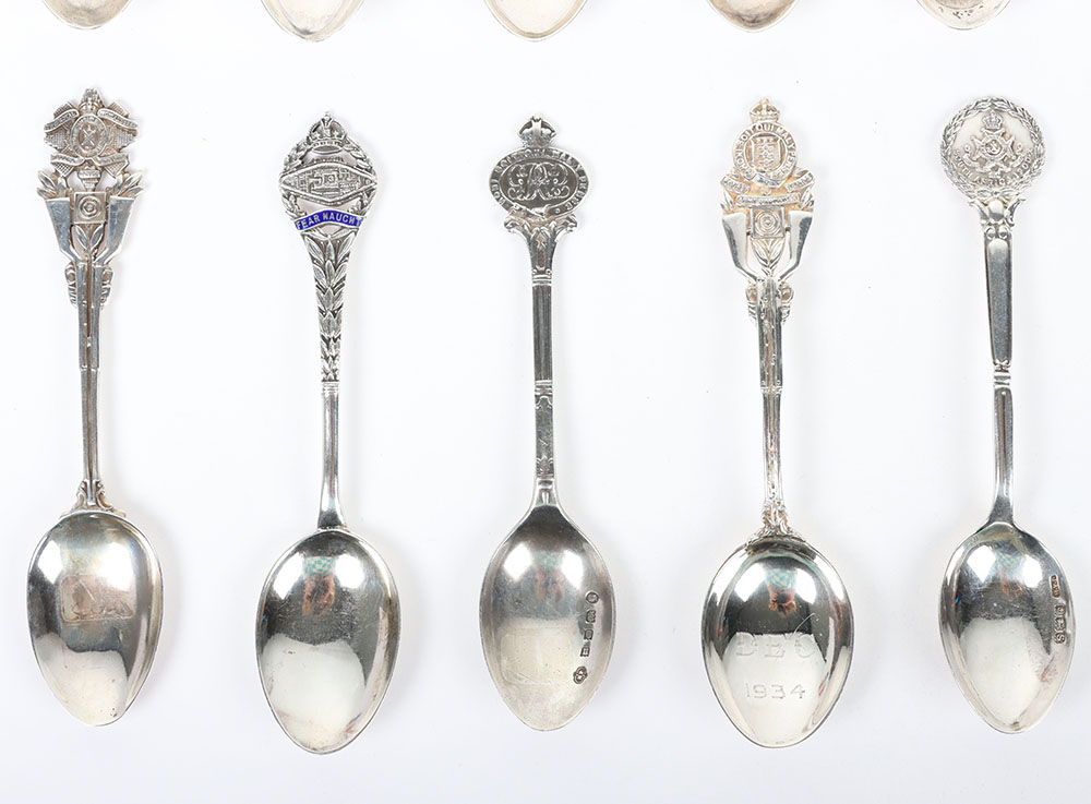 Hallmarked  Silver Regimental Spoons - Bild 3 aus 3