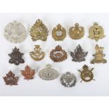 Assortment of Canadian cap badges