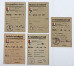 German Third Reich Reichskolonialbund Cards