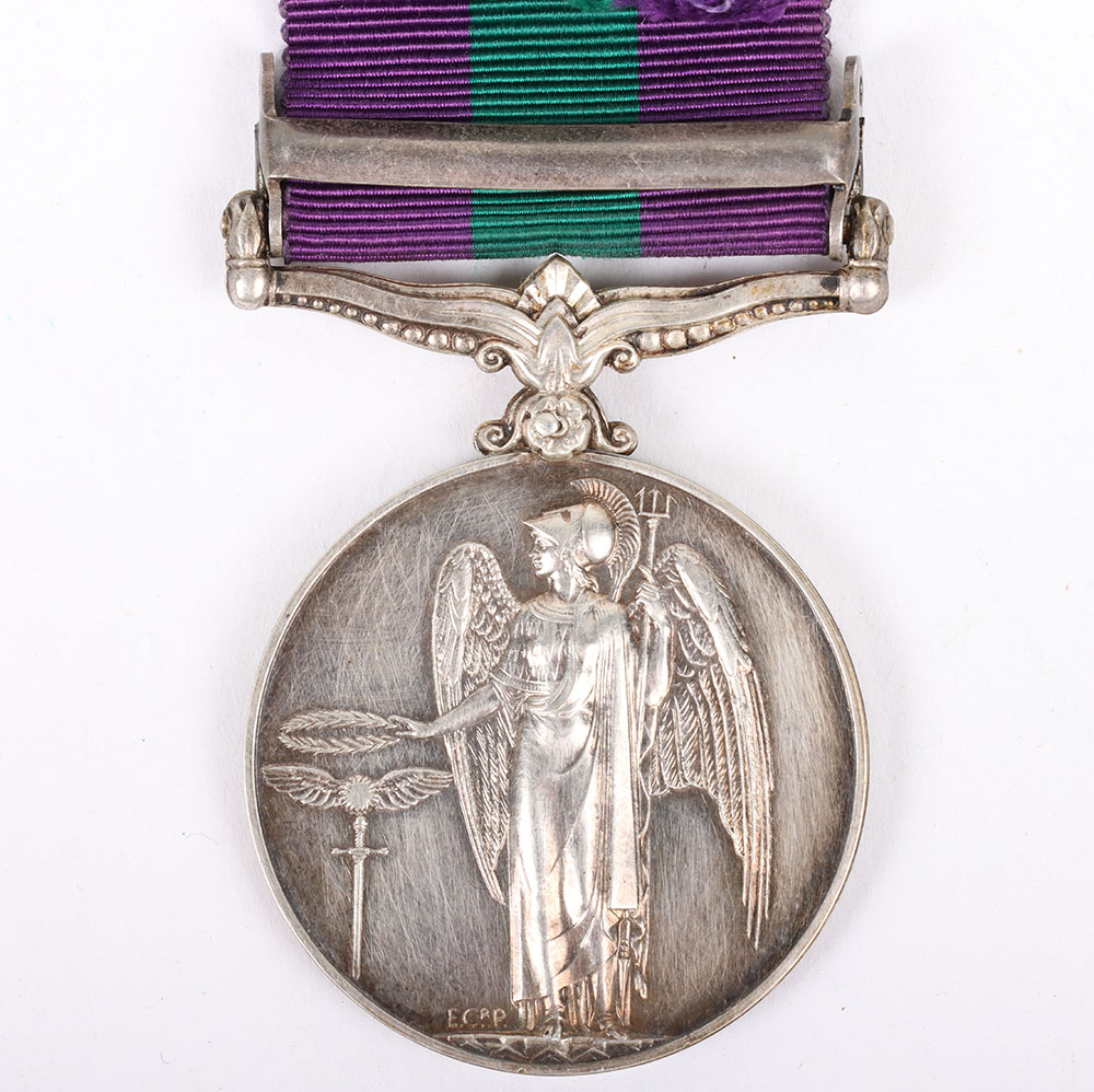 British George VI General Service Medal for the Malayan conflict to the Royal West Kent Regiment - Bild 4 aus 5