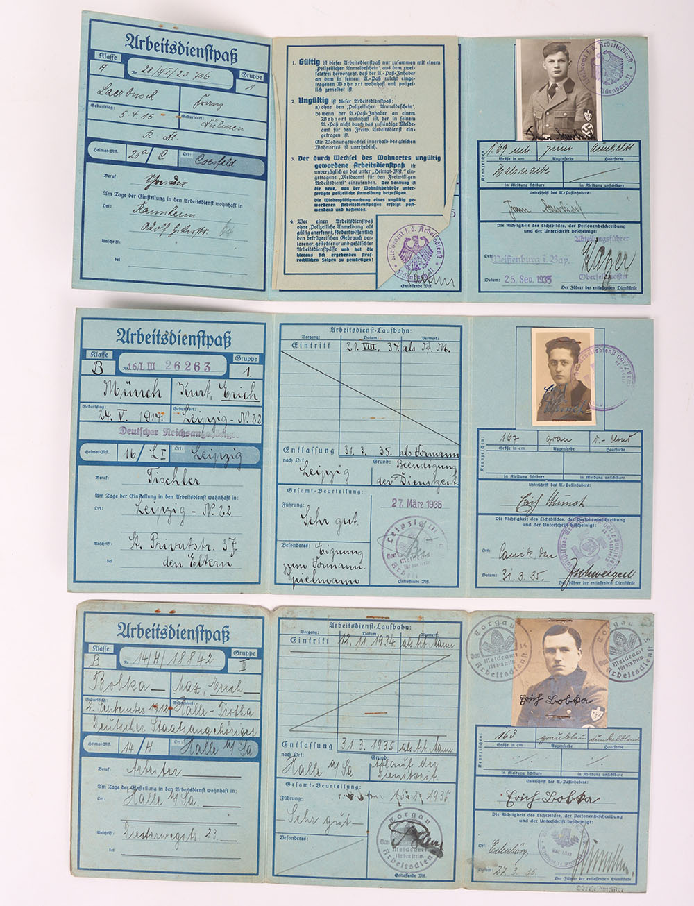 Third Reich German RAD Labour Service Identity Cards - Image 6 of 6