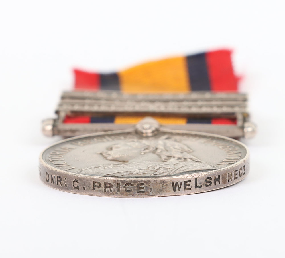 British Boer War Queens South Africa medal Welsh Regiment - Image 5 of 5