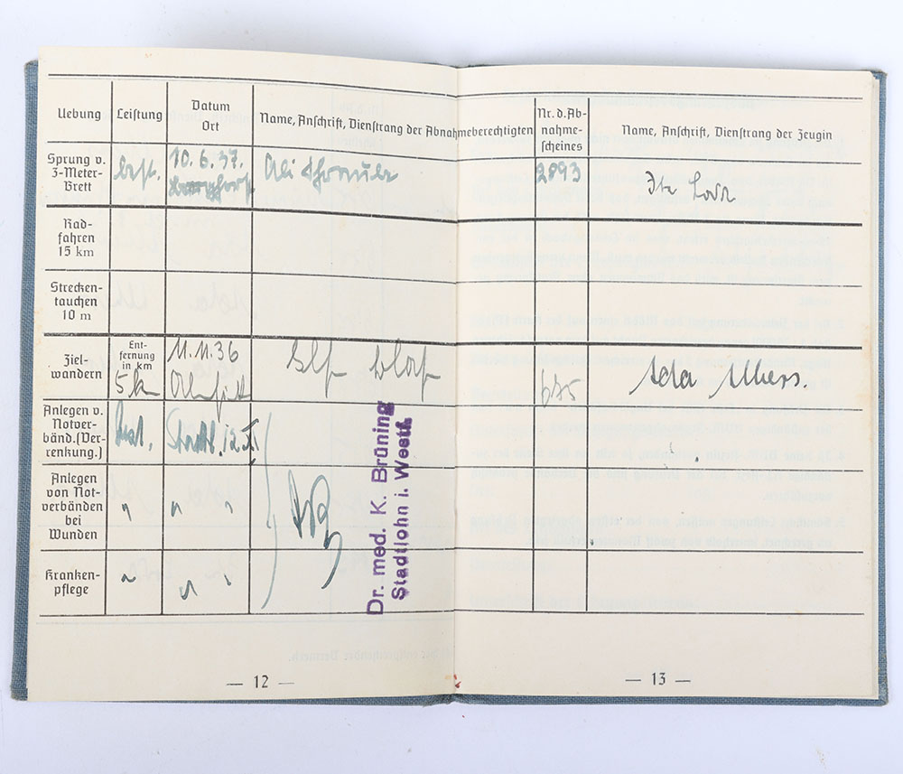 Third Reich German BDM Achievement Record Book - Image 8 of 11