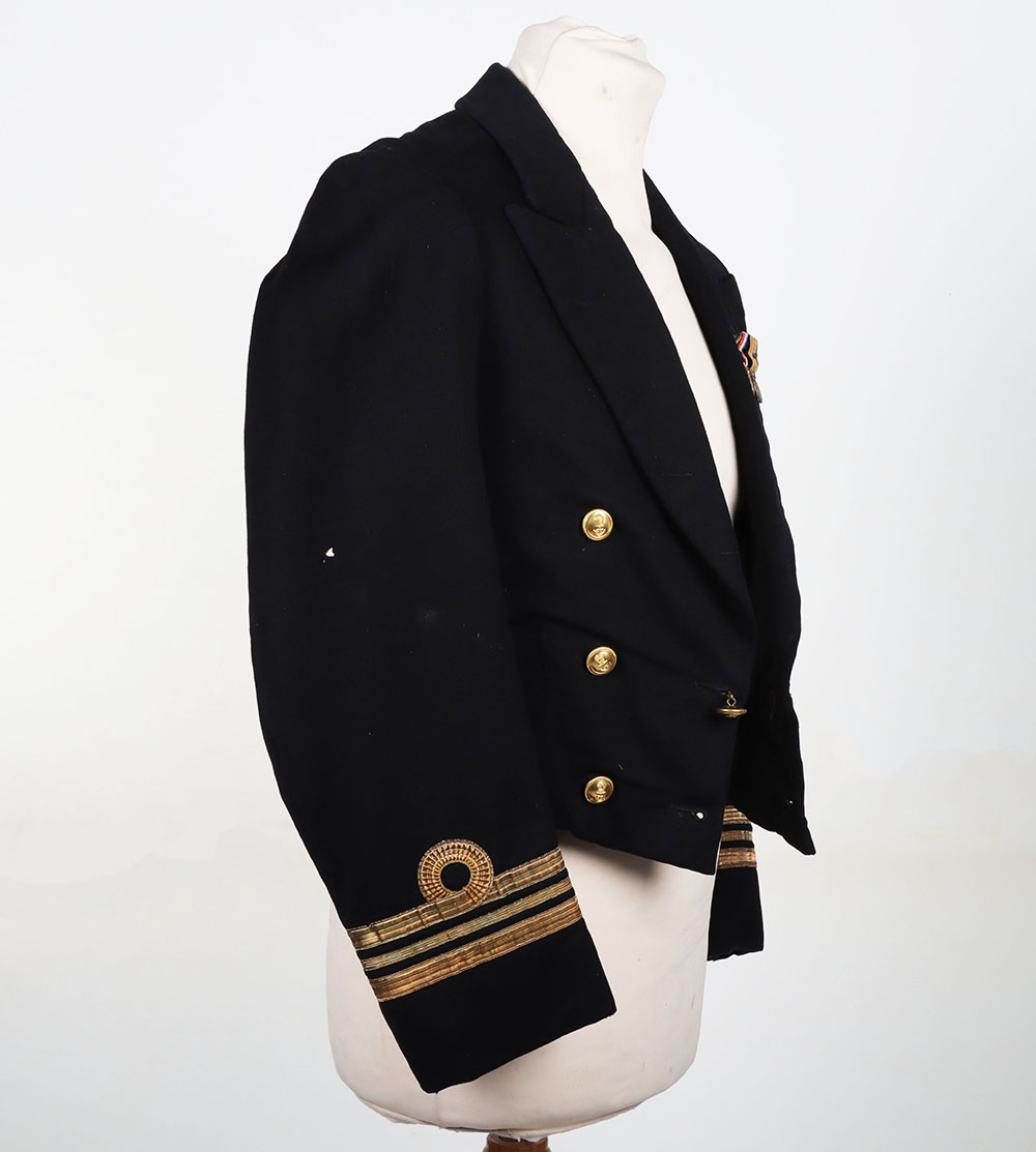 WW2 British Royal Navy Fleet Air Arm Officers Mess Jacket with Miniature Medals - Image 4 of 8