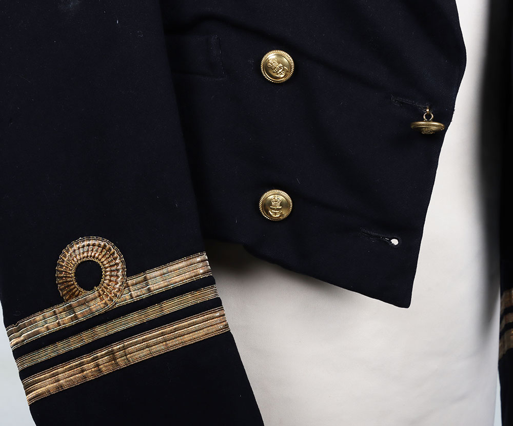 WW2 British Royal Navy Fleet Air Arm Officers Mess Jacket with Miniature Medals - Image 5 of 8