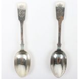 Hallmarked  Silver Royal Guernsey Militia Spoons