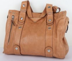 Russell & Bromley Large Tan/Brown Leather Shoulder Bag