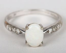 Opal & Diamond 9ct Gold Ring