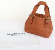 Russell & Bromley Brown Leather Mini Triangle Handle Handag