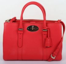 Mulberry Bayswater Hibiscus Pink Double Zip Handbag