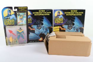 Two Legends of Batman Skybat Vehicles boxed Kenner 1994 and Nightwing action figure carded 1994 Kenn