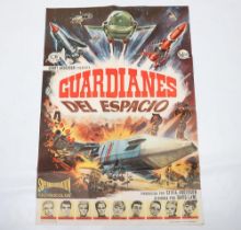 Rare Original Spanish Thunderbirds Are Go Film one Sheet Poster, 27” x 39”