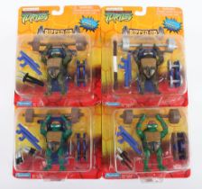 Teenage Mutant Ninja Turtles Ripped Up Set of Four Playmates 2004 carded sealed,