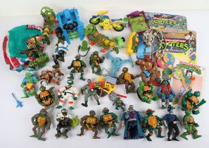 Vintage Teenage Mutant Ninja Turtles action figures, cardbacks, vehicles, weapons, accessories Playm