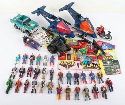 Vintage M.A.S.K. MASK action figures, accessories, weapons, vehicles, parts, posters, instructions K