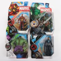 Four Scarce Marvel Universe 3.75 action figures carded Hasbro 2011,