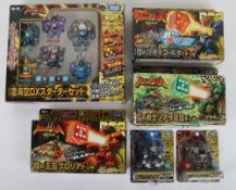 Six Beast Saga Boxed items by Tomy Takara with shipping case 17 figures in total. 