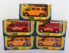 Five Corgi Toys 421 Boxed Land Rover 109 WB Boxed Models