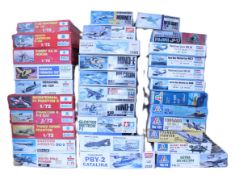 Collection of thirty-two various 1:72 scale plastic model Aircraft kits,