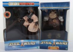 Two Star Wars Return of the Jedi 12 inch Action Figures Dolls Boxed 2002 Hasbro.