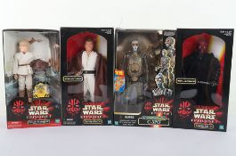 Four Star Wars Episode 1 Action Collection 12 inch Action Figures Dolls boxed Hasbro 1999-2000.