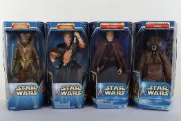 Four Star Wars 12 inch Action Figures Dolls boxed 2002 Hasbro.