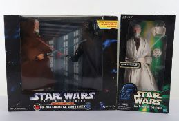 Two Star Wars 12 inch Action Figures Dolls boxed Kenner Hasbro 1997-1998 sealed.