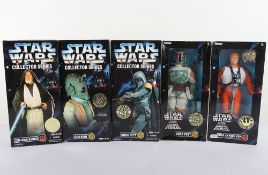 Five Star Wars Collector Series 12 inch Action Figures Dolls boxed 1997-1998.