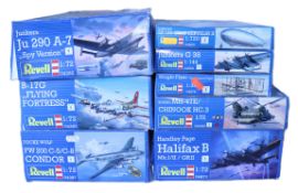 Five Revell 1:72 scale plastic model Aircraft kits,