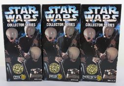 Three Star Wars Collector Series Cantina Band 12 inch Action Figures Dolls boxed 1997.