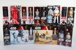 Fourteen Modern Star Wars 12 Action Figures Dolls Boxed Hasbro.