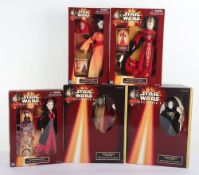 Five Star Wars Episode 1 Queen Amidala 12 inch Action Figures Dolls boxed 1999-2000 Hasbro sealed.