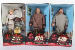 Three Star Wars Episode 1 Action Collection Action Figures Dolls boxed Hasbro 1999.