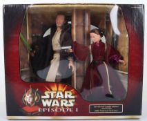 Scarce Star Wars Episode 1 12 inch Action Figures Dolls 2 pack Qui-Gon Jinn and Queen Amidala 2000 P