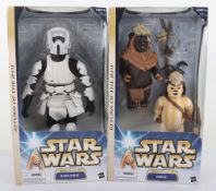 Two Star Wars Return of the Jedi Battle of Endor 12 inch Action figures Dolls Hasbro.