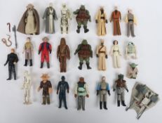 Twenty Two Vintage Star Wars Action Figures loose Kenner.