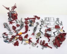 Collection of Vintage Loose Zoids Action Figures and Parts.