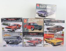 Seven Model Car kits 1:25 1:24 Scale AMT Ertl, MPC Ertl, Revell,  all new in box.