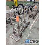 Lot of (2) ass't aluminum hand trucks, 500 lb cap