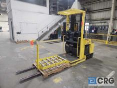 Hyster R30XMS3 electric order picker, 3596 hrs, 72 inch forks, 40 inch wide X 28 inch deep platform,