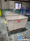 Lot of (5) portable canvas basket carts