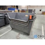 Lot of (2) Bayhead 40 inch X 72 inch plastic tub carts with drop front