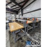 Lot of (3) ass't workbenches with wood table tops