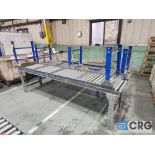 Lot of (5) asst manual roller conveyor tables, 24 inch wide