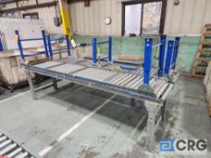 Lot of (5) asst manual roller conveyor tables, 24 inch wide