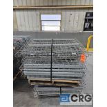 Lot of (2) pallets of various sizes of metal mesh decking