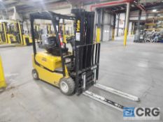 Yale electric forklift, 3500 LB capacity, mn ERP040VFN36TE082, 187 inch lift, 3-stage mast, ROPS,