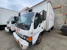 1996 Isuzu NPR 4 cylinder diesel box truck, 14ft body, 11k GVW, VIN JT7001964, newer power