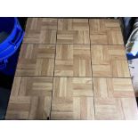 Lot of (55) 3ft x 3ft Parquet signature dance floor sections (1 foot X 1 foot squares stored as